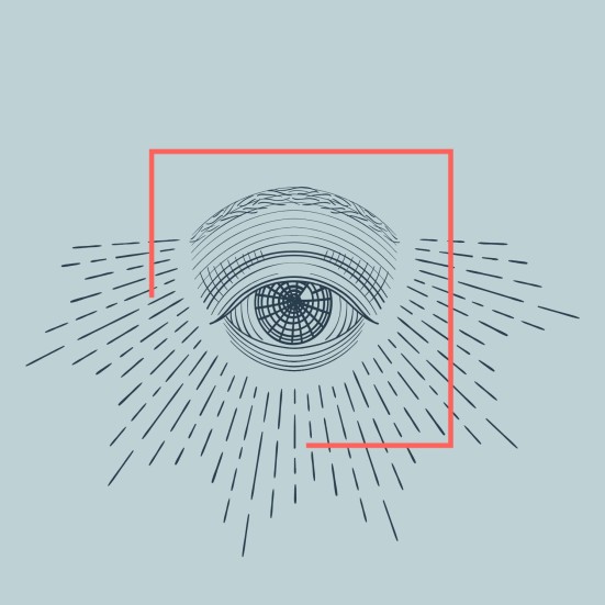 Illustration af illuminati-agtigt øje