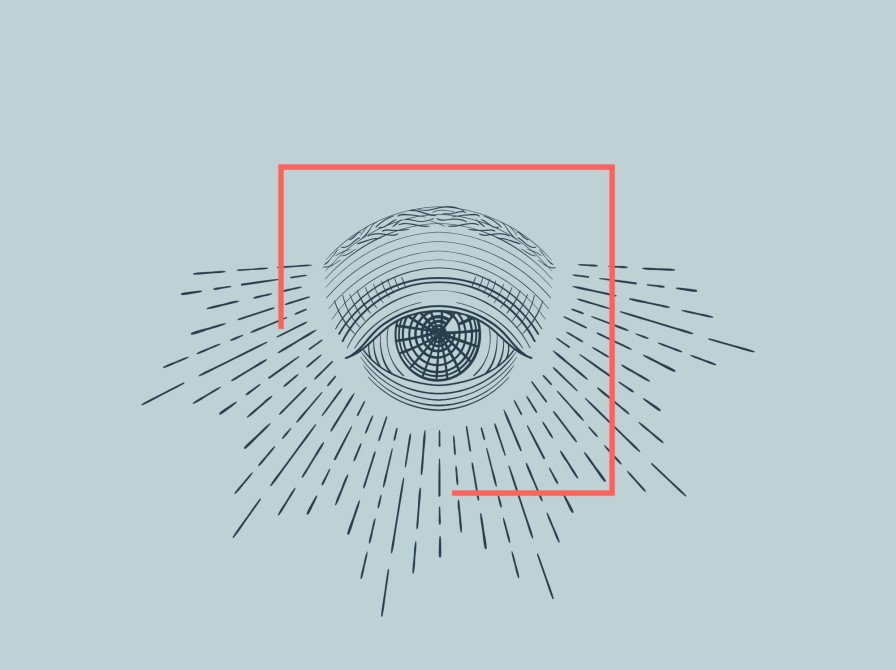 Illustration af illuminati-agtigt øje